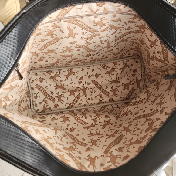 Longchamp Large Zip Top Shoulder Hand Tote Bag - Picture 9 of 9